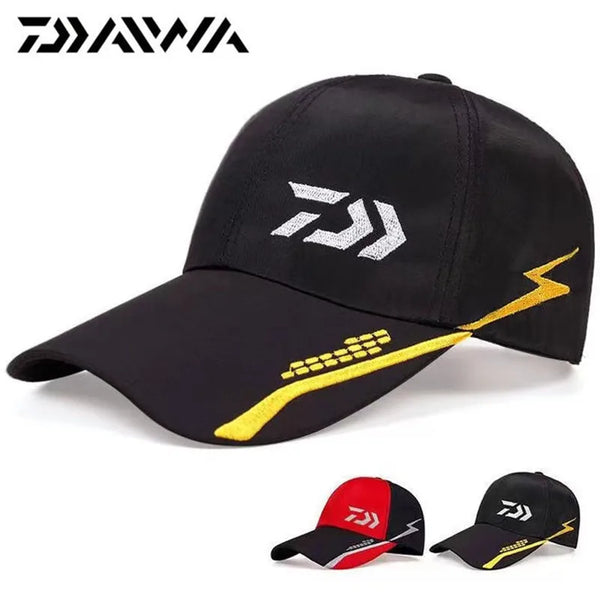 Daiwa 2024 Sun Protection Fishing Caps Baseball Cap Adjustable Fishermen Hat for Men Breathable Sunshade Waterproof Bucket Hat